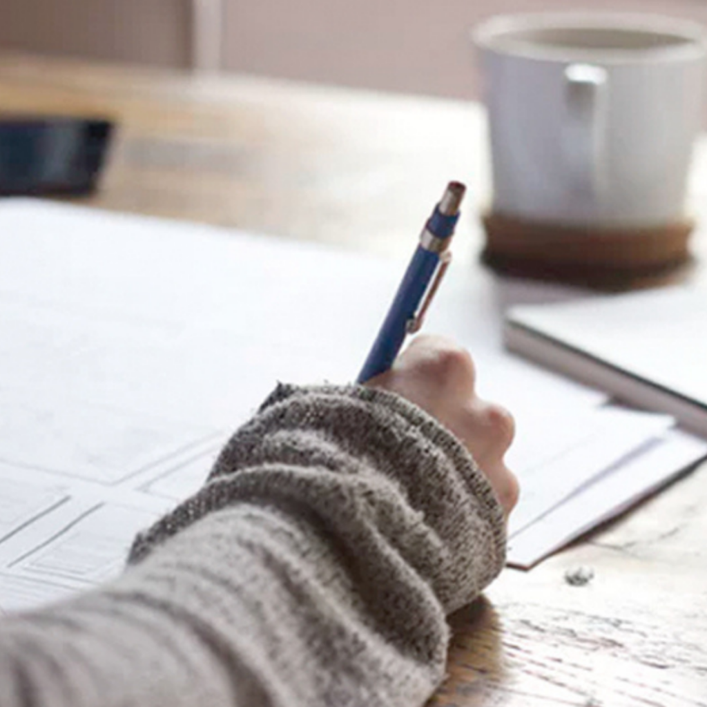 person writing