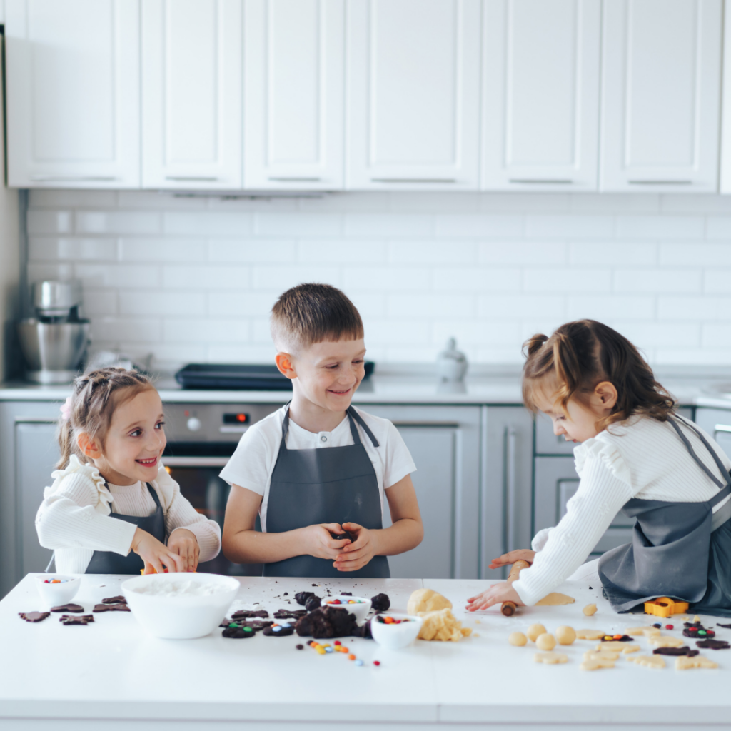 Children cooking