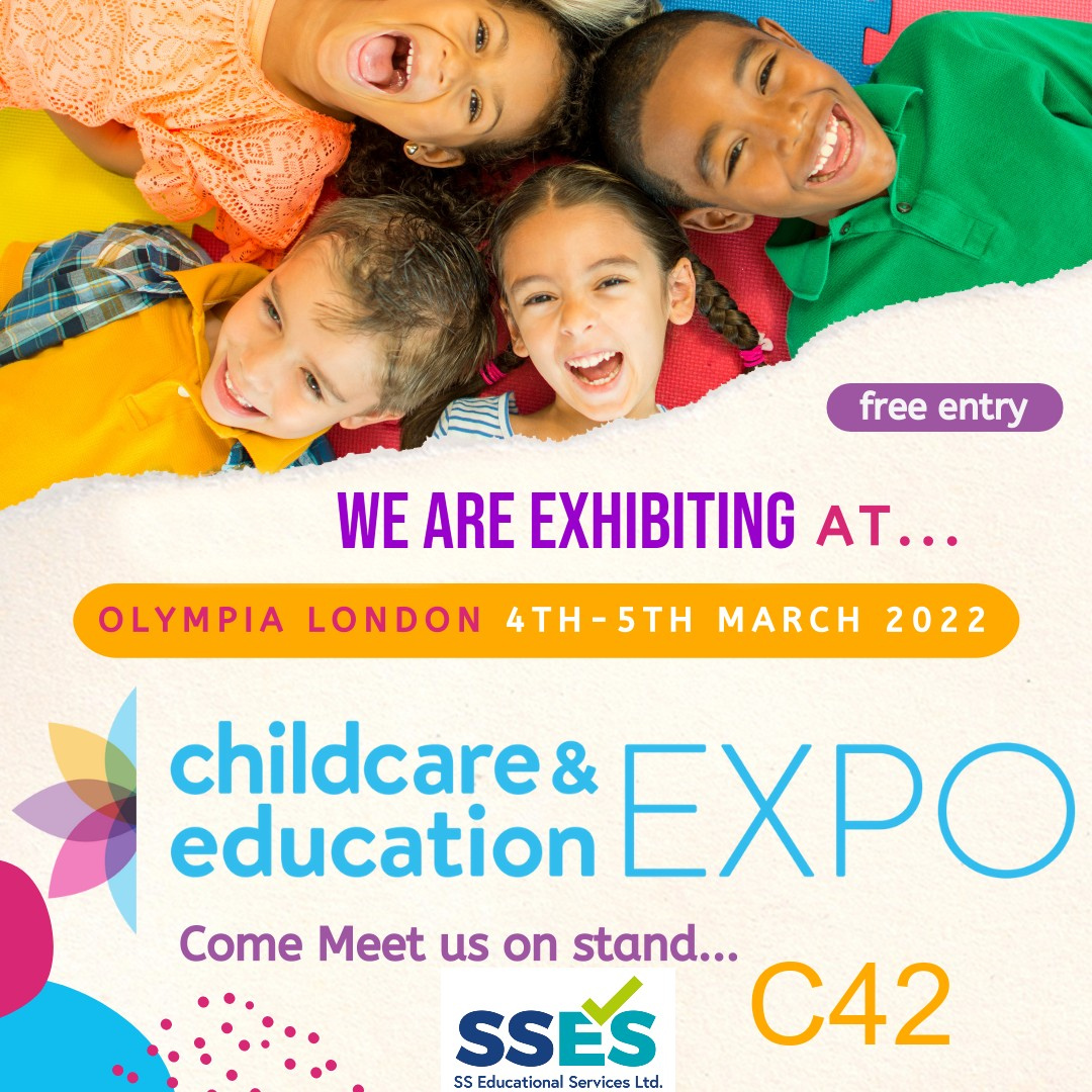 child care expo with children on top